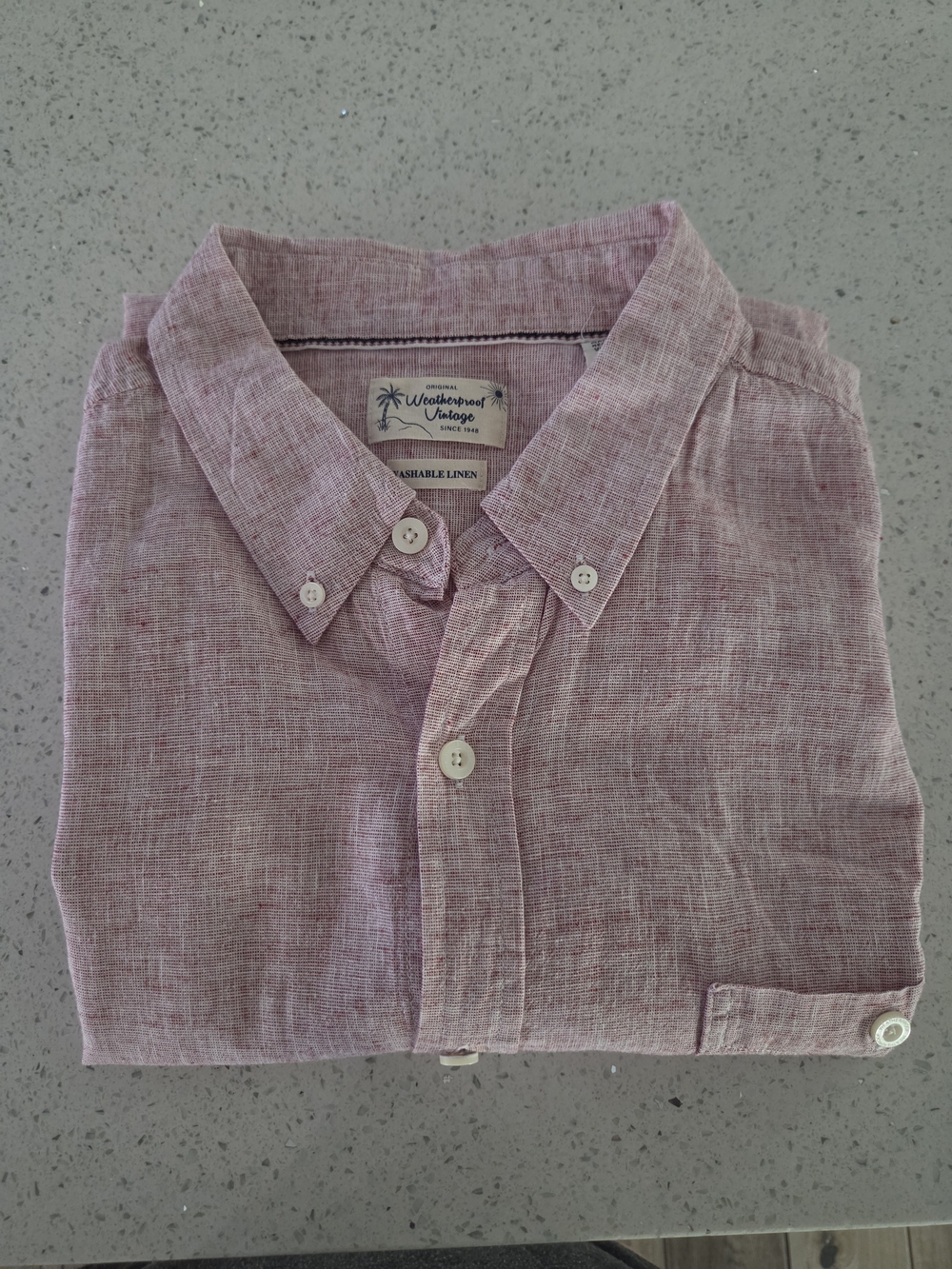 Weatherproof Vintage Men's 2X Washable Linen Button-up Shirt - Picture 12 of 14